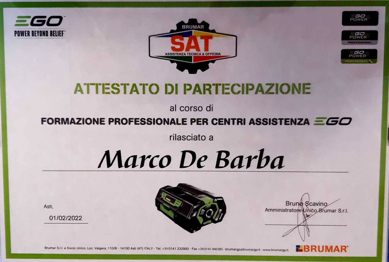 Assistenza EGO