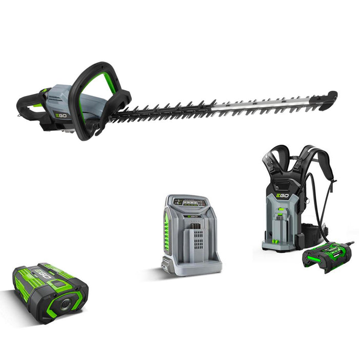 Kit Tagliasiepi HTX6500E + Batteria 5Ah + Caricabatteria + Zaino portabatteria. Autunno 2023