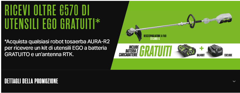 PROMOZIONI PRIMAVERA 2026 Rasaerba Robot RMR3000E + omaggio