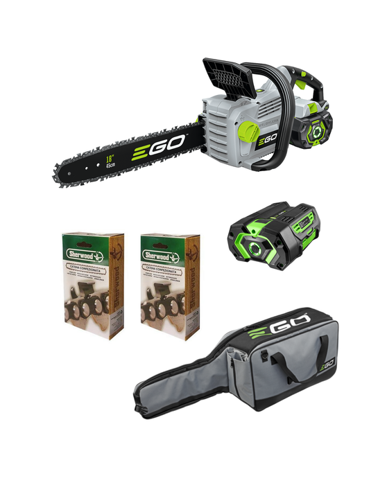 PROMOZIONI PRIMAVERA 2026 Kit Motosega CS1800E + batteria + caricabatteria + 2 catene + omaggio