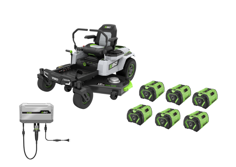 PROMOZIONI PRIMAVERA 2026 Trattorino Ego ZT 5201E-L Piatto 132 cm + caricabatteria + omaggio